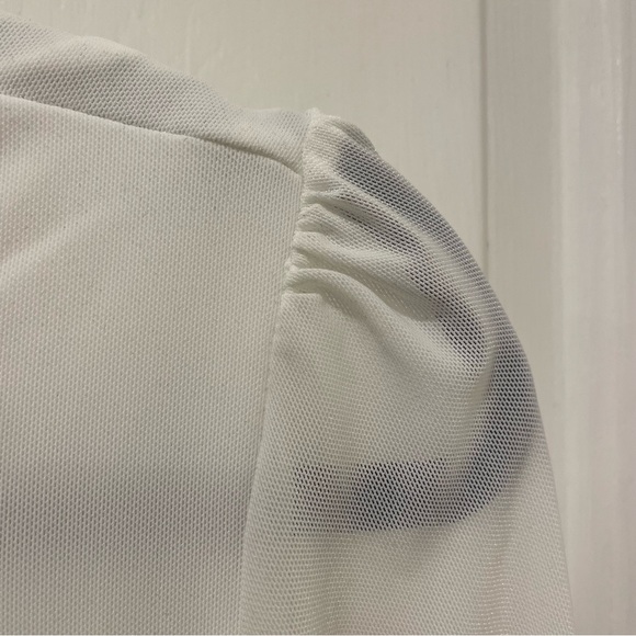 Women’s White Long Sleeve Blouse, Size Medium, New with Tags - Picture 3 of 8